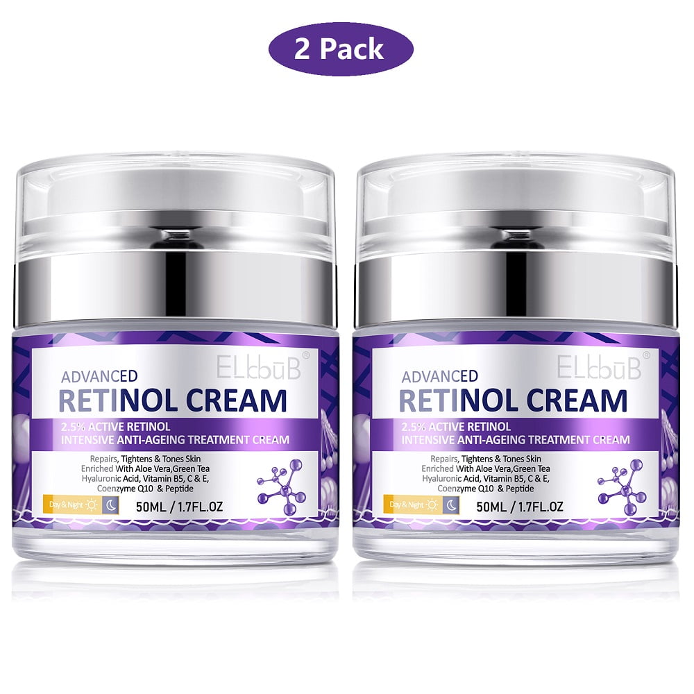 2.5% Retinol Cream for Face Reduce Appearance of Wrinkles & Fine Lines, Anti-Aging Face Moisturizer 1.7 oz by SEFUDUN