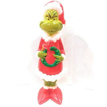 24" Grinch Figure Blow Mold Lawn Yard Christmas Decoration Plastic Light Up Lighted