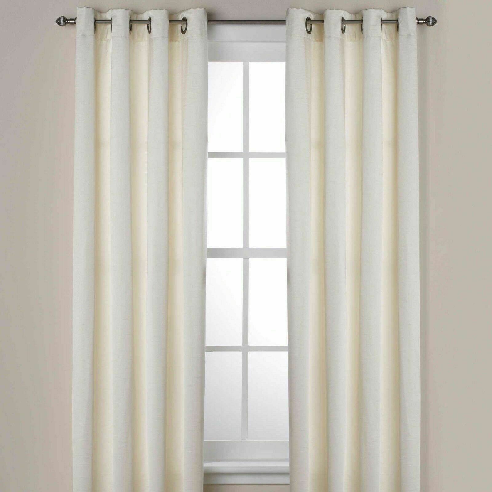 Ashton 84Inch Grommet Top Room Darkening Window Curtain Panel in Ivory