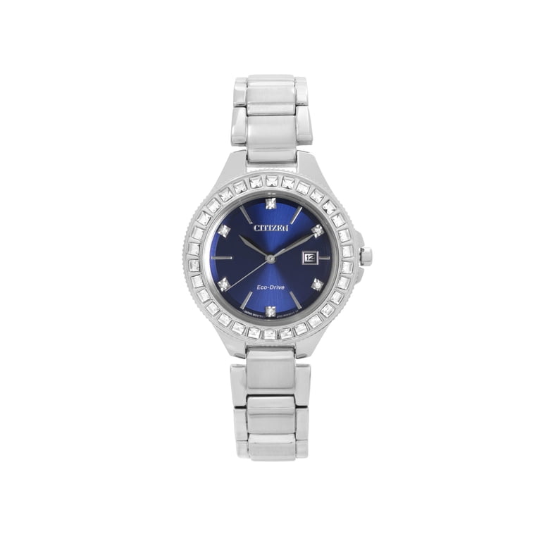 Citizen Silhouette Eco-Drive Steel Crystal Blue Dial Ladies Watch Citizen® Women main image 3