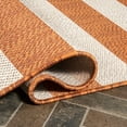 thumbnail image 4 of JONATHAN Y SANTA MONICA 2 x 8 Runner Rug, Negril Two-Tone Wide Stripe - Orange/Beige, SMB203A-28, 4 of 8