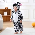 thumbnail image 5 of Boys Girls Homewear Clothes Flannel Long Sleeved Zipper Hooded Home Performance Loungewear Daily Clothing, 5 of 8