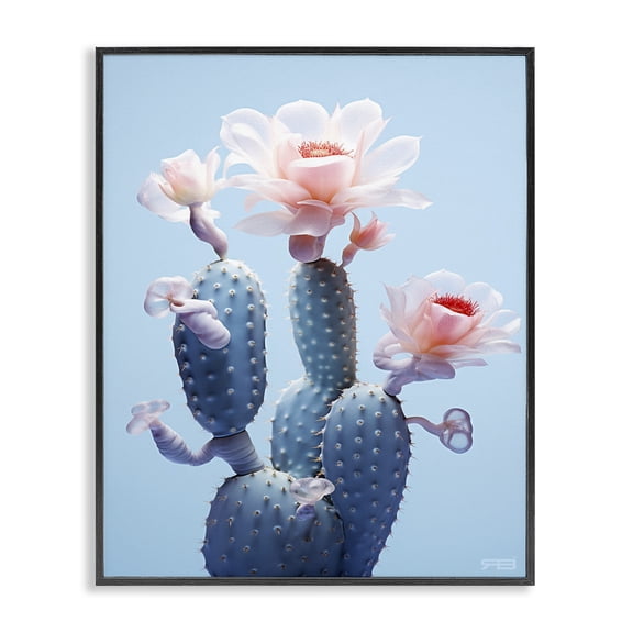 Stupell Industries Modern Southwestern Pink Blooms Black Framed Giclee Art, 11 x 14, by RB