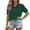 Army Green, variant on Czzoypi Summer Linen Blouse for Women Bell Sleeves Button Down Shirt Casual Beach Vacation Party Loose Oversized Collared Short Sleeve Tops, Black XXL