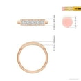 thumbnail image 6 of ANGARA Natural Pave Set Diamond Bar Ring with Milgrain in 14K Rose Gold for Women (Size-3mm| Color-H| Clarity-SI2) | April Birthstone, Anniversary, Jewelry Gift for Women | Natural Diamond Ring, 6 of 11