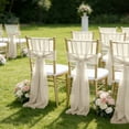 thumbnail image 4 of AUNVITO Beautiful Gauze Chair Back Flower Chair Sash 8 x 108 Inch No Accessory for Wedding Party Home Decoration and Event Styling, 4 of 6