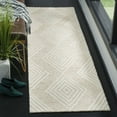 thumbnail image 3 of SAFAVIEH Blossom Winston Chevron Wool Area Rug, Beige/Ivory, 6' x 6' Round, 3 of 10