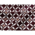 thumbnail image 4 of oneOone Viscose Jersey Maroon Fabric Floral & Tiles Moroccan Dress Material Fabric Print Fabric By The Yard 60 Inch Wide, 4 of 5