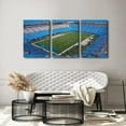 thumbnail image 4 of 3 Panel Denver Canvas Wall Art American Soccer Prints Sports Artwork Wall Decor Stadium Picture Canvas Art for Bedroom Living Room Broncos Stadium Paintings Posters Framed Ready to Hang (42"Wx20"H), 4 of 5