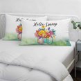 thumbnail image 3 of Colorful Floral Pillow Covers, Linen Long Throw Pillow Case, Spring Flowers Watercolor Botanical Holiday Pillow Protector Decorative Cushion Cover for Living Room/Bedroom 12" x 20", 3 of 8