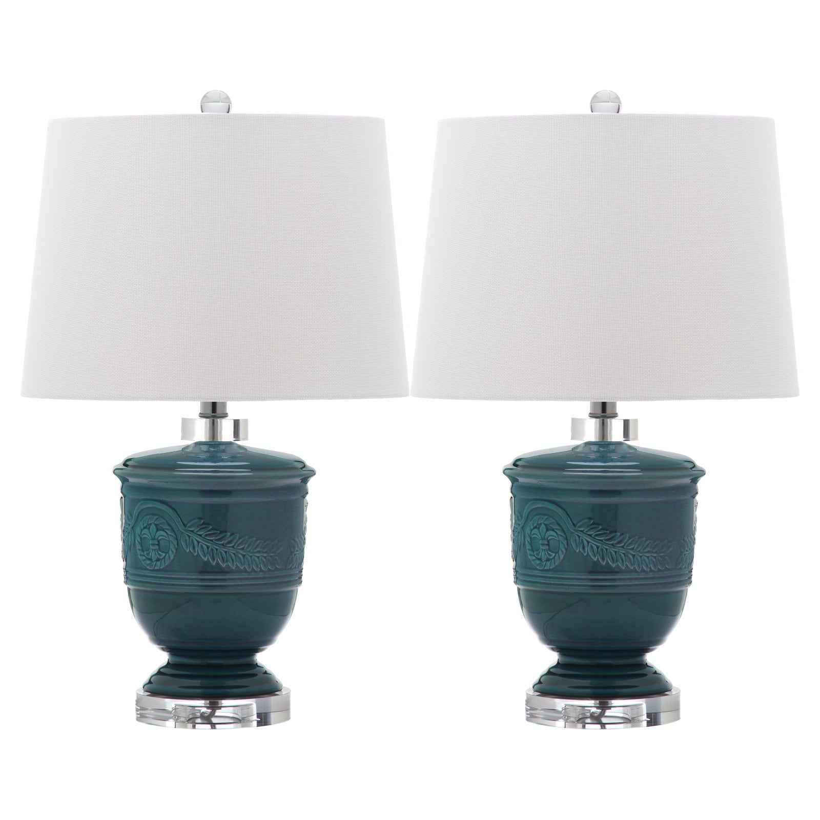 Safavieh Shoal 23 in. H Floral Medallion Table Lamp, Set of 2