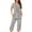 Gray, variant on Women's Pajama Sets,Floral Pjs Short Sleeve Tops and Capri Pants Sleepwear Loungewear Size S-3X