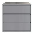 thumbnail image 2 of Hirsh 42 inch Wide 3 Drawer Metal Lateral File Cabinet for Home and Office, Holds Letter, Legal and A4 Hanging Folders, Silver, 2 of 4