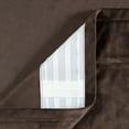thumbnail image 5 of Chanasya Brown Velvet Curtains Panel Set 2 -Piece - Classy Partial Blackout Curtain Room Darkening Curtains Drapes for Living Room Bedroom - Window Treatment - 108 Inch Length Long - Mink, 5 of 6