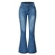 thumbnail image 3 of Gibobby Tallas Grandes Ropa de Mujer Jeans Pantalones Cintura Mujer Stretch Mid Bell Jeans de longitud delgada Jeans Flare Jeans de mujer (Azul, S), 3 of 5