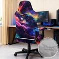 thumbnail image 3 of Jeiento Galaxy Space Gaming Chair Cover Stretchable Elastic Gaming Chair Slipcover 4 Piece with Armrest Covers Anti-Scratch & Washable for Reclining Racing Gaming Game Chairs, 3 of 7