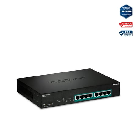 UPC: 0710931161373 | TRENDnet TPE-TG80F 8-port Gigabit Full Power PoE+ Switch