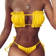 thumbnail image 1 of Wangscanis Women's Swimming Set, Bandage Bikini Top + Lace Up Briefs, 1 of 9