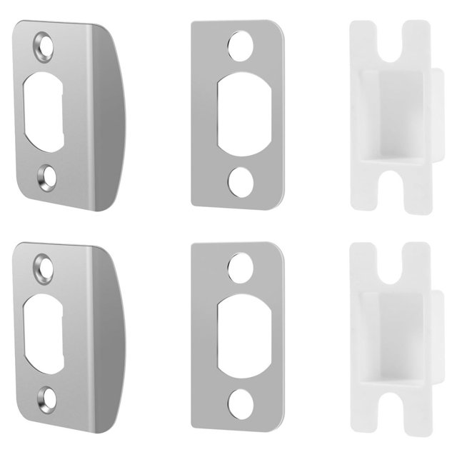 PEACNNG Ikopy Door Latch Restorer Stainless Steel Door Lock Repair Plate with Spacers Sturdy Door Lock Security Repair Tool Easy Installation Door Latch Restorer Repair Kits for Door Latc