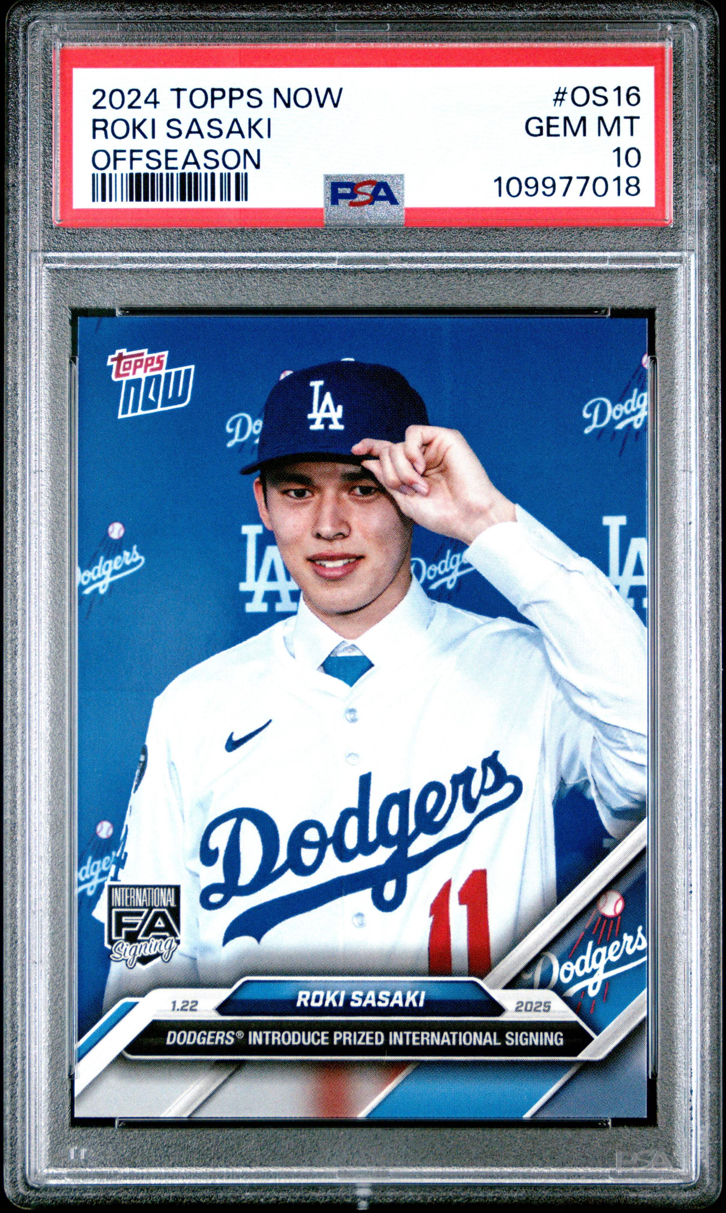 Graded 2022 Topps Bowman NPB Roki Sasaki #133 Rookie RC Baseball