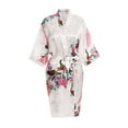 thumbnail image 4 of Medium Length Womens Robes, Sizes 2 to 18, Bride and Bridesmaid Robe - Floral Sleepwear, 4 of 8