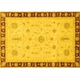 thumbnail image 1 of Ahgly Company Machine Washable Indoor Rectangle Oriental Yellow Traditional Area Rugs, 7' x 10', 1 of 4