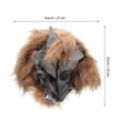 thumbnail image 2 of 1 Conjunto de máscara de lobo y guantes con garras para Halloween, cosplay, disfraces de animales de terror para adultos. El color puede variar., 2 of 8