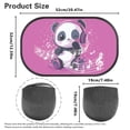 thumbnail image 7 of Yuyamidu Panda Car Window Shade Music Note Shade for Car Side Windows 20 x 12 Inch Cling Car Sun Shade Car Accessories Glare and UV Rays Protection, Purple, 7 of 7