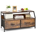 thumbnail image 1 of Costway Dresser TV Stand Media Console Table Organizer w/2 Storage Drawer & Open Shelves, 1 of 10