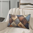 thumbnail image 5 of Naloa Rustic Tile Pattern Pillowcase, Throw Pillowcase, Wrinkle-Free, Stain-Resistant with Hidden Zipper for Bedroom Sofa-16"x24", 5 of 6