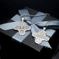 thumbnail image 4 of Picturesongold.Com Four Way Religious Medal Necklace Pendants - 3/4 inch x 3/4 inch - Sterling Silver, 4 of 6