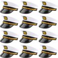 thumbnail image 1 of Captain Hats SGBETTER para marineros de yates ajustables, color blanco, 12 unidades, 1 of 7
