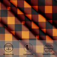 thumbnail image 3 of Halloween Tablecloth Round 60 Inch Black Orange Buffalo Plaid Round Table Cloth Autumn Thanksgiving Plaid Table Cloth Fall Autumn Table Covers for Kitchen Dining Room Holiday Party Picnic Decorations, 3 of 6