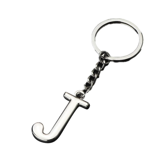 Llavero metálico galvanizado Az con 26 letras, resistente a la decoloración, ideal como regalo promocional.