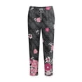 thumbnail image 7 of Womens Scrub Sets Short Sleeve V Neck Solid Medical Scrub Tops & Jogger Wide Leg Floral Pants, L, 7 of 7