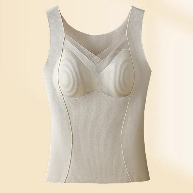 RXIRUCGD Mode Femme Coussin Chauffant Chaud Col Rond Uni (Blanc, Taille : 2TG)