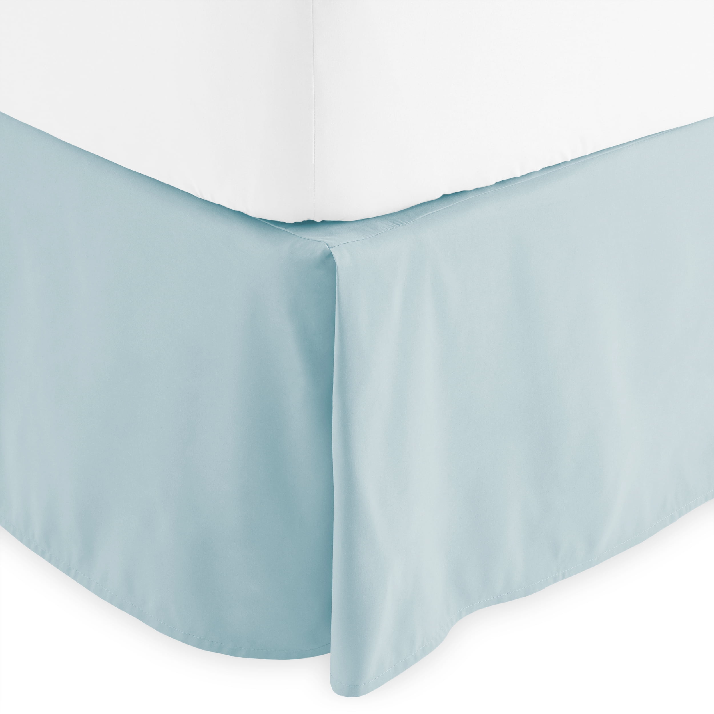 Luxurious Look Box Pleated Bed Skirt Tailored Microfiber White Drop 6-30" 