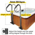 thumbnail image 4 of VEVOR Hot Tub Handrail 600LBS Capacity Spa Side Handrail 56" Slide-Under Base Spa Steps Hot Tub Stainless Steel Spa Side Step Sponge Rubber Grip Frosted Design hot Rail Tube for Indoor/Outdoor Bath, 4 of 9