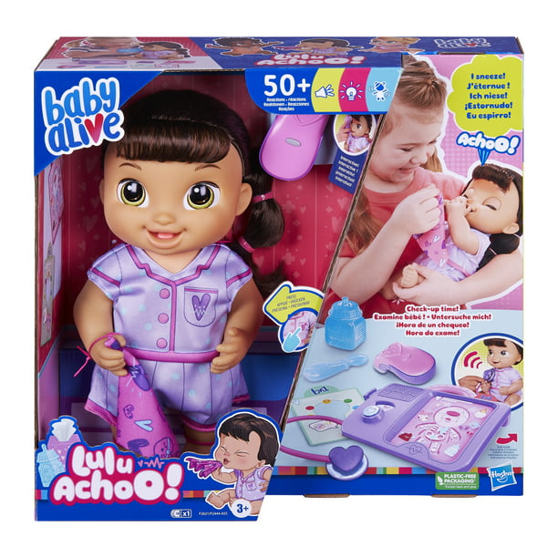 Baby Alive Achoo Doll with Brown Hair, Doctor Play Toy - Walmart.com