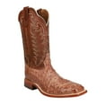 thumbnail image 2 of Tony Lama Men's San Saba Vintage Full Quill Ostrich Western Boot Broad Square Chocolate 11.5 D(M) US, 2 of 5