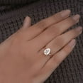 thumbnail image 2 of Cora Jewellery 3CT Pear Moissanite Solitaire Engagement Ring For Women, 18K Rose Gold, 2 of 5