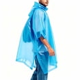 thumbnail image 3 of Ceisia Men Portable Hooded Rain Poncho Lightweight Waterproof Reusable Loose Rain Cape Non Disposable Raincoat For Hiking Camping Travel Outdoor Activity Gift, 3 of 6
