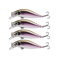 thumbnail image 3 of 4 señuelos de pesca artificiales realistas con triple anzuelo. Oro Púrpura, 3 of 9