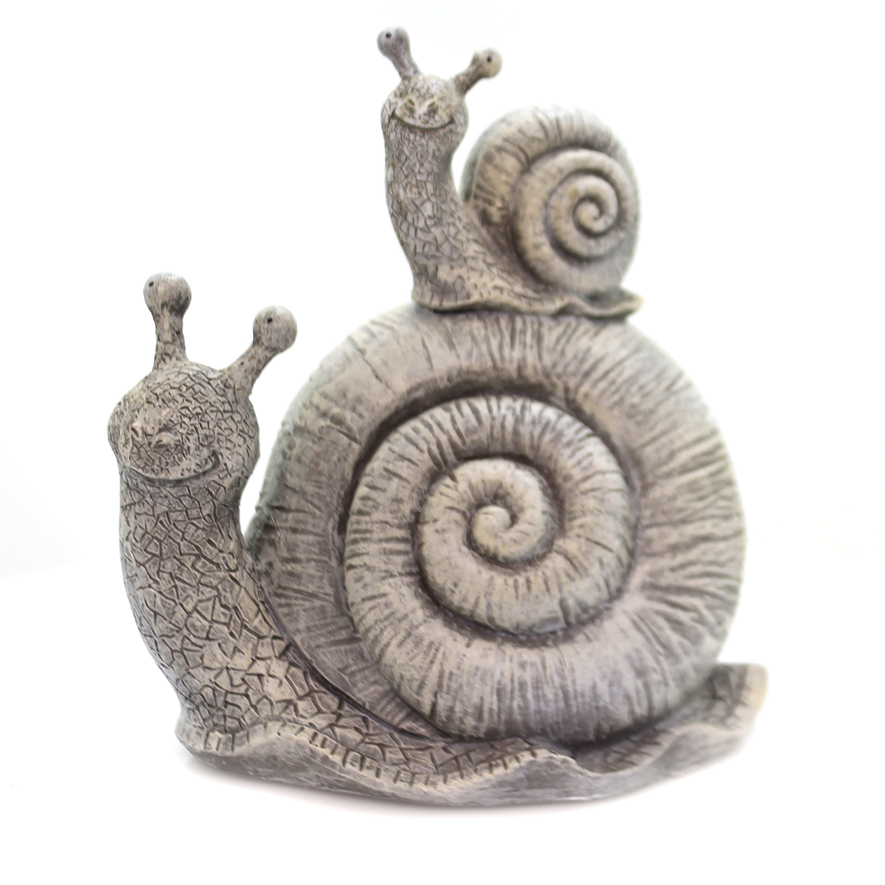 Home & Garden SNAIL & BABY STATUE Polyresin Summer Garden Decor 12333