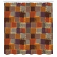 thumbnail image 3 of Ambesonne Geometric Shower Curtain, Digital Grunge Design, 69"Wx84"L, Caramel Orange, 3 of 3