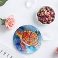 thumbnail image 4 of RYLABLUE Ocean Sea Turtle Set of 8 Round Coaster for Drinks, Absorbent Ceramic Stone Coasters Cup Mat with Cork Base for Home Kitchen Room Coffee Table Bar Decor, 4 of 5