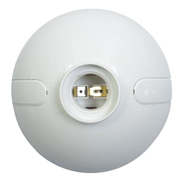 Portalámpara Bticino Plástico Blanco Para Techo/Pared
