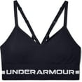 thumbnail image 4 of Under Armour Women's Seamless Low Impact Long Sports Bra , Black (001)/Halo Gray , Large, 4 of 5