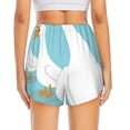 thumbnail image 2 of Lsque Three White Geese Printed Women's Running Shorts with Liner Pockets,Elastic Quick Dry Workout Athletic Gym Yoga Shorts,Womens High Waist Shorts-, 2 of 9