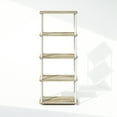 thumbnail image 2 of Furinno Turn-N-Tube 5-Tier Multipurpose Compact Display Rack, Shelving Unit, Bookcase, Sonoma Oak/White, 2 of 6